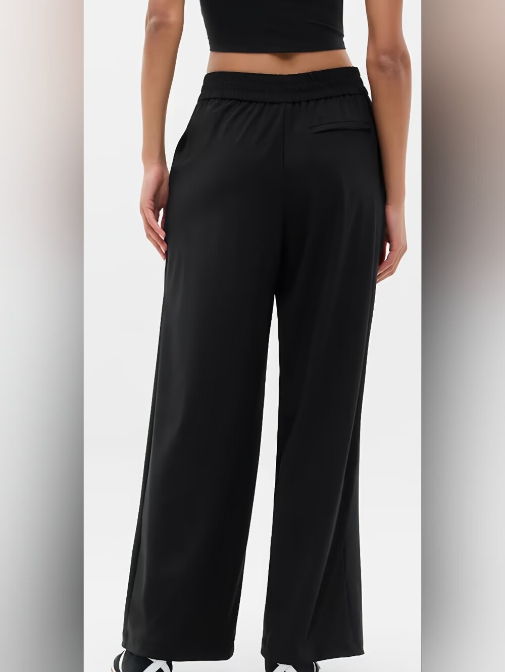Athleta Pinnacle High Rise Trouser Black Wide Leg Pleated S 14 Business Casual